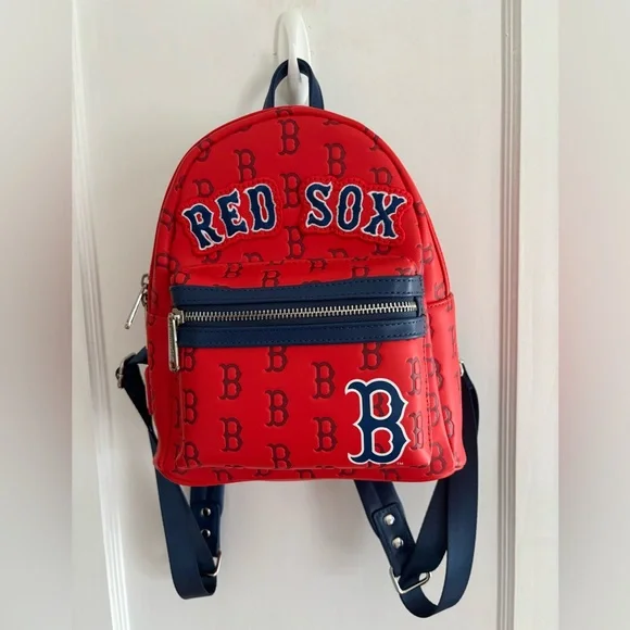 MLB Boston Red Sox Logo Mini Backpack by Loungefly - Picture 3 of 12